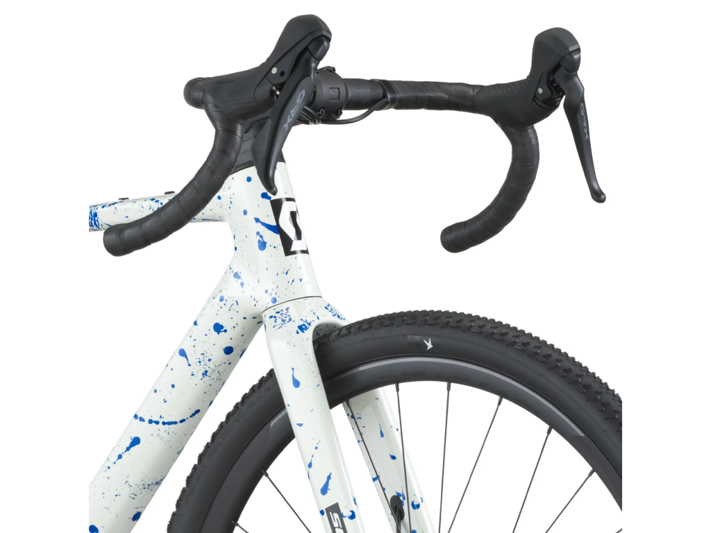 Detail bicykla SCOTT Addict Gravel 30 white splatter blue