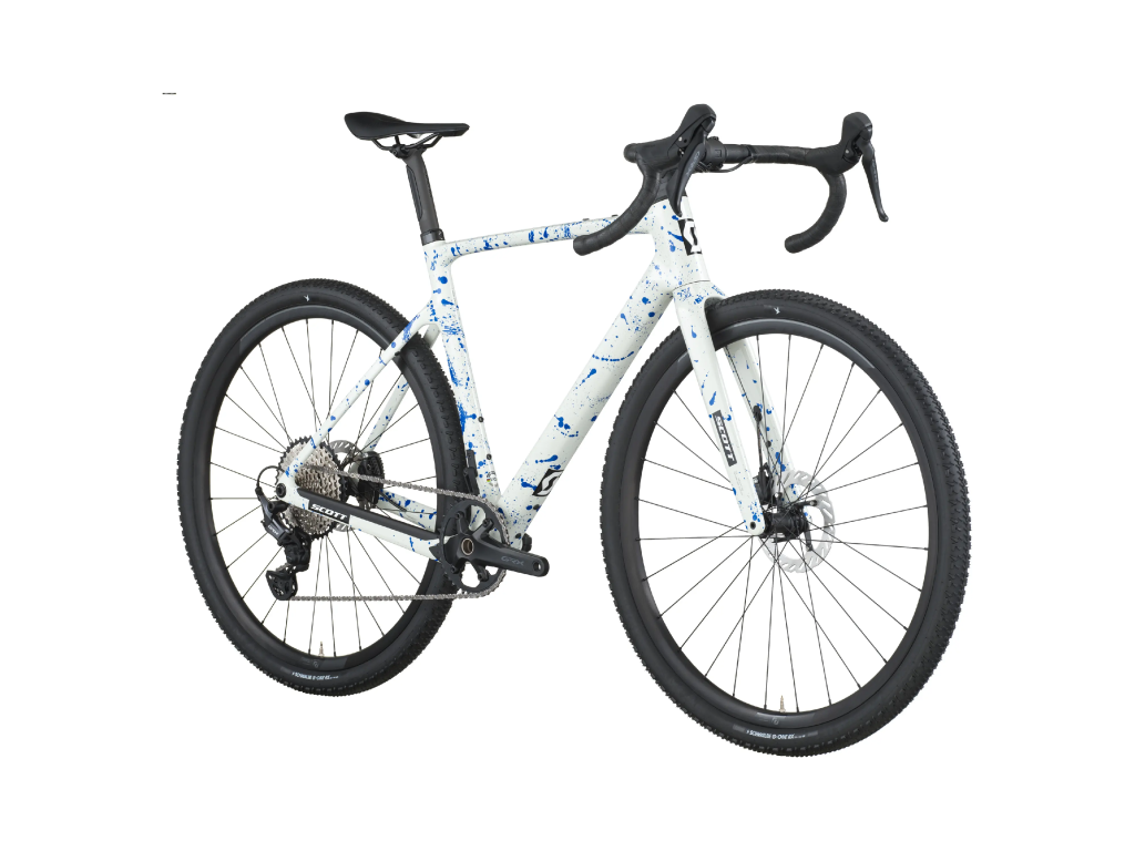 SCOTT Addict Gravel 30 – white splatter blue